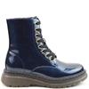 HEAVENLY FEET WOMENS ANKLE BOOT - NAVY PATENT